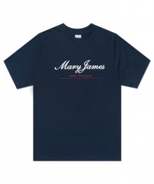 ORDINARY CURSIVE HALF SLEEVE - NAVY