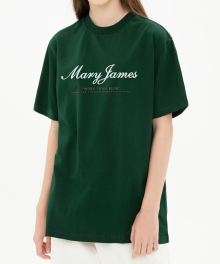 ORDINARY CURSIVE HALF SLEEVE - DARKGREEN