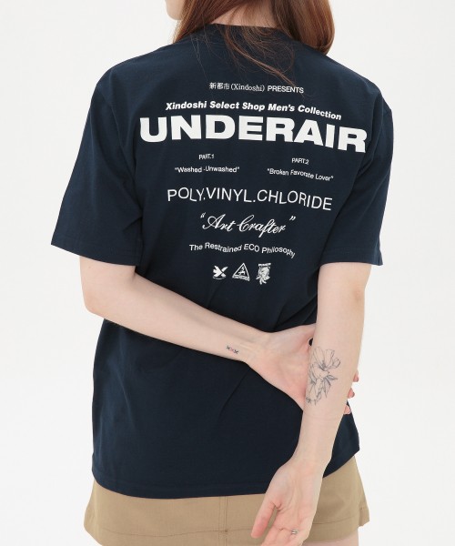 언더에어(underair) PLASTICS 2 HALF SLEEVE - NAVY