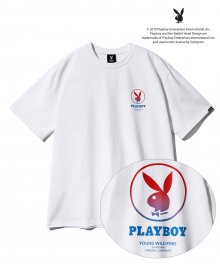 PBXSP 그라데이션 로고 티셔츠-화이트