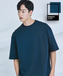 YORK OVER FIT T-SHIRT(TEAL BLUE)