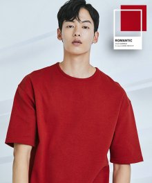 C.r.e.a.m SEMI OVER FIT T-SHIRT(RED)