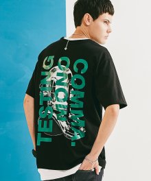 시그니처 프린팅 티셔츠 GCM_BLACK(L)