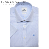[THOMAS VAILEY] 토마스 베일리 반팔 셔츠 슬림핏 도트 블루 D176
