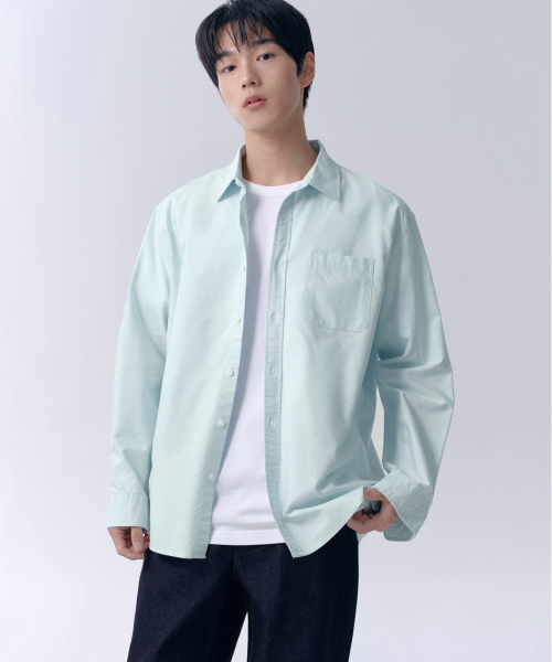 무신사 스탠다드(musinsastandard) 릴렉스 핏 옥스포드 셔츠 [민트]