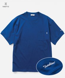 선샤인 자수 스웻 티셔츠_블루