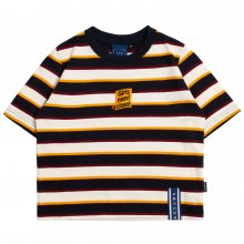 GNAC Striped Crop T Shirt_Oatmeal