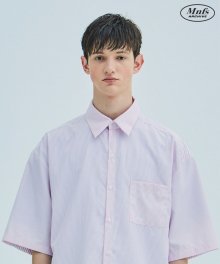 MNFS 아카이브 헤비 오버핏 블락 셔츠자켓 핑크