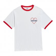 노맨틱 컬러 블록 로프 1/2 티셔츠 화이트