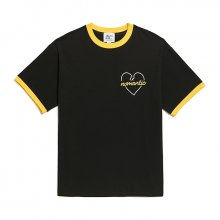 노맨틱 컬러 블록 로프 1/2 티셔츠 블랙