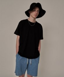 LOOSE FIT SILKET T-SHIRTS BLACK