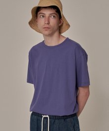 LOOSE FIT SILKET T-SHIRTS PURPLE