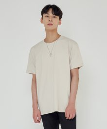 LOOSE FIT SILKET T-SHIRTS BEIGE