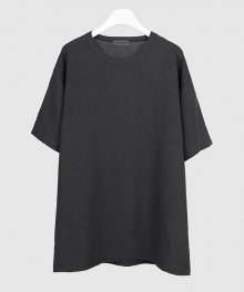 19ss overfit linen t-shirt [dark gray]