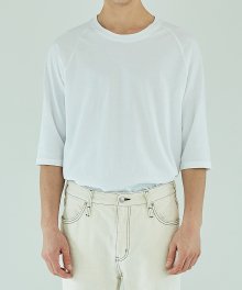 Semi-Long Sleeve T-Shirt - White