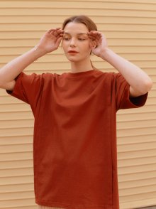 TUCKED OVER T-SHIRTS_BROWN