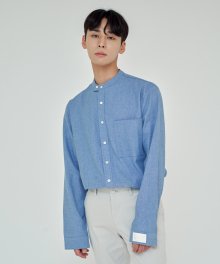 COMFORT NON-COLLAR SKY SHIRTS LIGHT BLUE