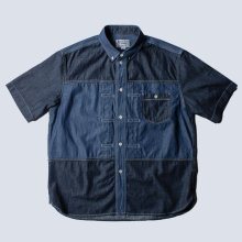 1st DENIM MIX SHIRTS NAVY