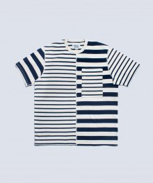 HALF STRIPES T-SHIRTS NAVY