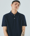 MINIMAL BUTTON PK T-SHIRT(NAVY)