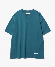 Easy Henry Neck T-Shirts [Teal Green]