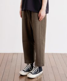 9/L Wide Cut Linen Pants [Deep Brown]