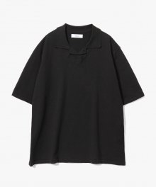 Open PK Knit T-Shirts [Black]