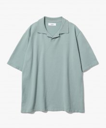 Open PK Knit T-Shirts [Grey Blue]