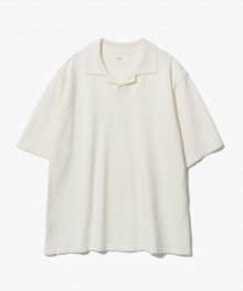 Open PK Knit T-Shirts [Cream]