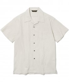 19ss seersucker short shirts beige stripe