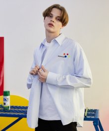 [unisex] 로고 셔츠 (sky blue)