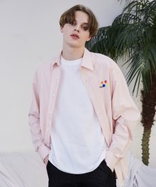 [unisex] 로고 셔츠 (pink)