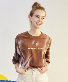 [unisex] logo spray T (brown)