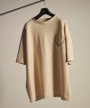 circle embroidery tshirts beige