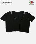 [COVERNAT  X FTL]  2PACK 210g POCKET TEE BLACK