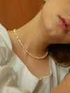 middle pearls necklace [silver 925]