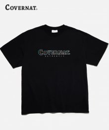 OVER FIT LINE AUTHENTIC LOGO TEE BLACK