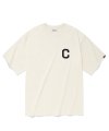 C 로고 티셔츠 크림