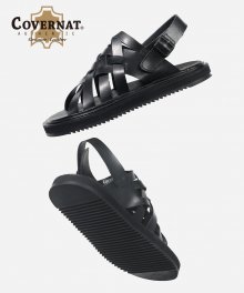 HOBO LEATHER SANDALS BLACK