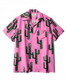 SP 칵투스 하와이안 셔츠-핑크