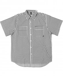USF Embroidered Half Shirts Stripe Black