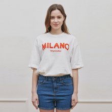 [베리나인플럭스] 밀라노 티셔츠 화이트