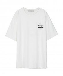유니섹스 애니벌세리 팜트리 프린트 티셔츠  atb317u(White)