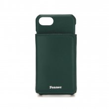 LEATHER iPHONE 7/8 TRIPLE POCKET CASE - MOSS GREEN