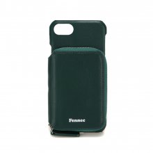 LEATHER iPHONE 7/8 MINI POCKET CASE - MOSS GREEN
