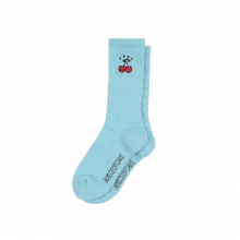 Cherry Bear Socks_Light Blue