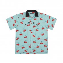 Cherry Bear Hawaiian shirts_Skyblue