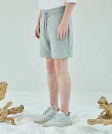 Stitched Sweat Shorts - M.Grey