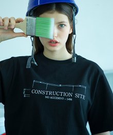 유니섹스 드로잉 반팔 티셔츠[검정](16수)