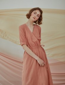 SOFTY WRAP DRESS (ROSE PINK)